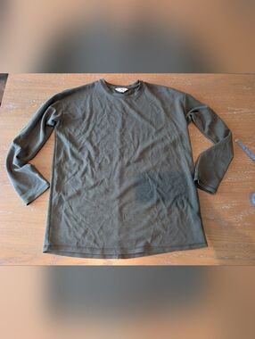 Up! Women's Modal Tencel Round Neck Long Sleeve Shirt